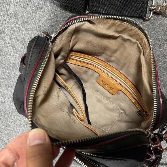 MZ Wallace Lizzy Crossbody Shoulder Bag Purse Handbag Black 0936 - Picture 4 of 14